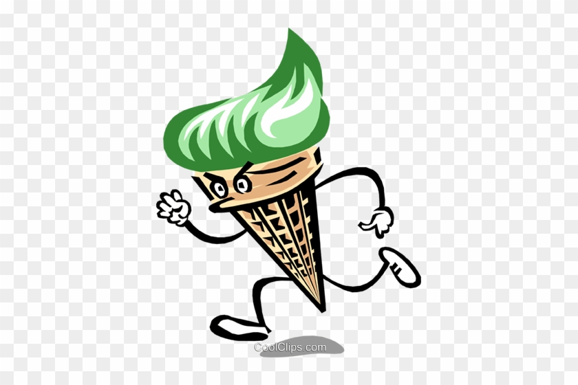 Ice Cream Character Royalty Free Vector Clip Art Illustration - Clip Art #973488