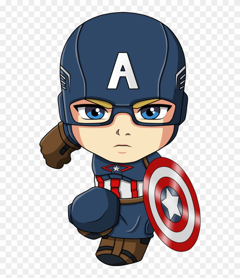 Captain America Iron Man Spider-man Cartoon Chibi - Capitan America ...