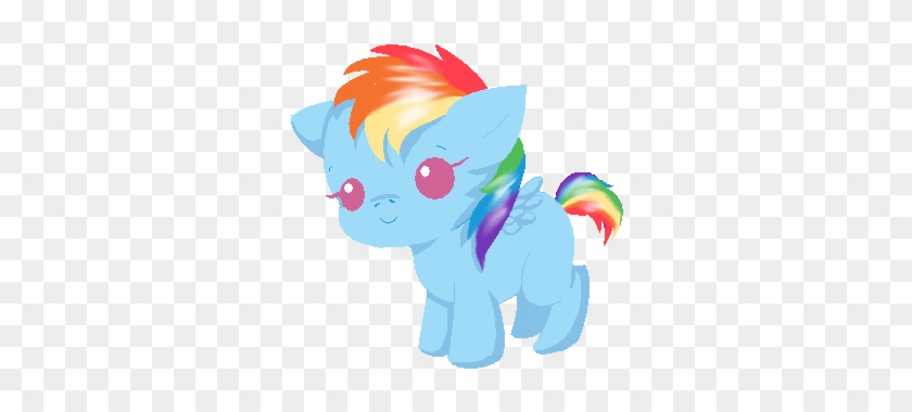 Xrainbowsugar 184 15 Baby Rainbow Dash By Blood-charm - Cartoon #974448