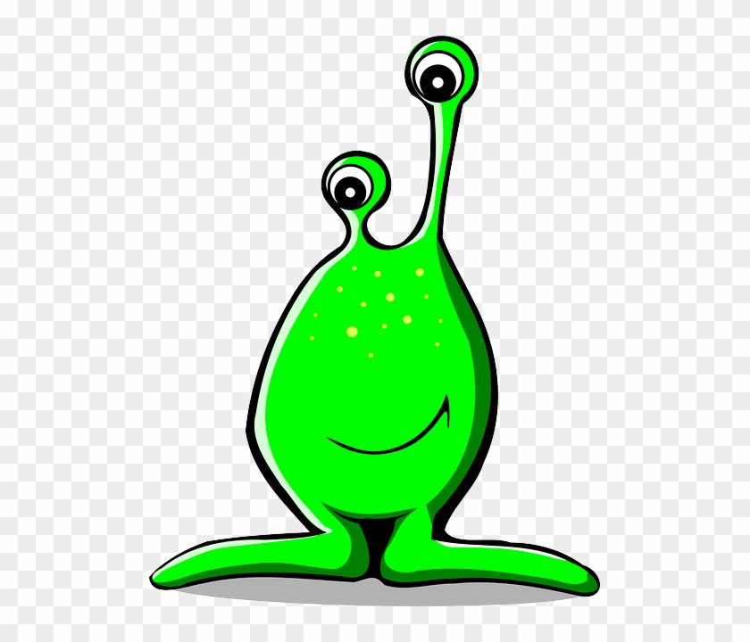 Green, Eyes, Looking, Frog-like - Alien Clipart #974738