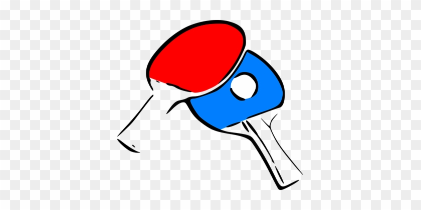 Bat Ping Pong Racket Table Tennis Ball Rec - Table Tennis Clipart #980943