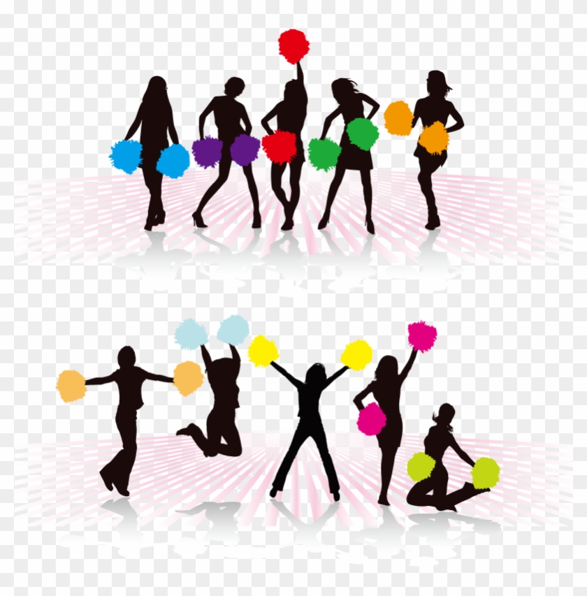 Cheerleading Cartoon Pom-pom Clip Art - Cheerleaders Png #984740