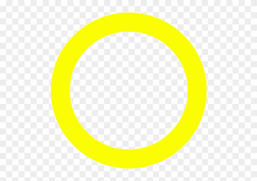 Transparent Circle Yellow Outline #985211