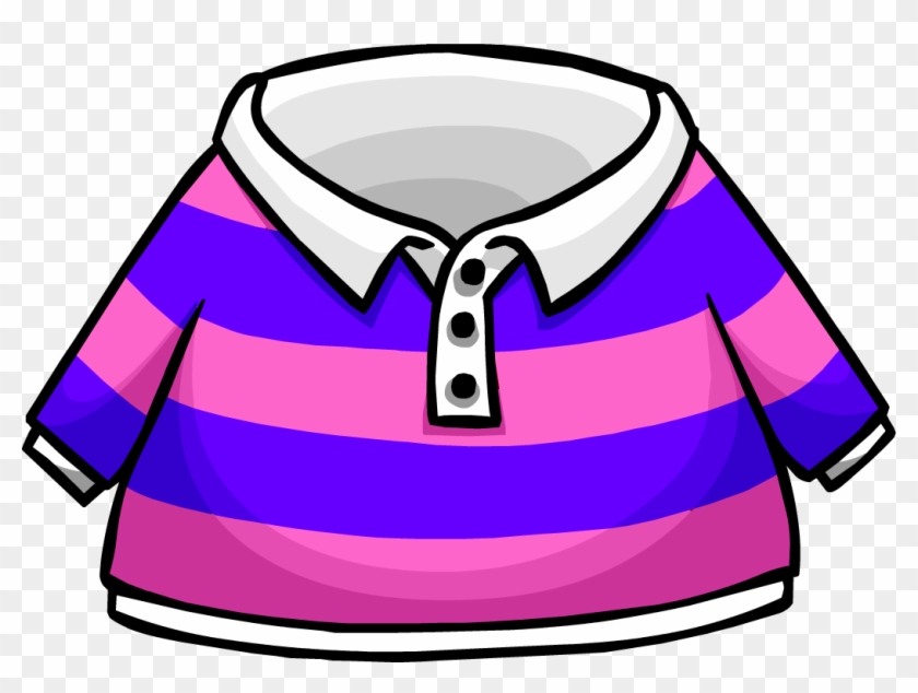 Pink Striped Rugby Shirt - Ropa De Club Penguin - Free Transparent PNG  Clipart Images Download