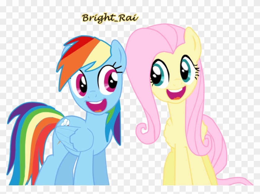 Rainbow Dash And Fluttershy By Brightrai - Rainbow Dash And Fluttershy #988315