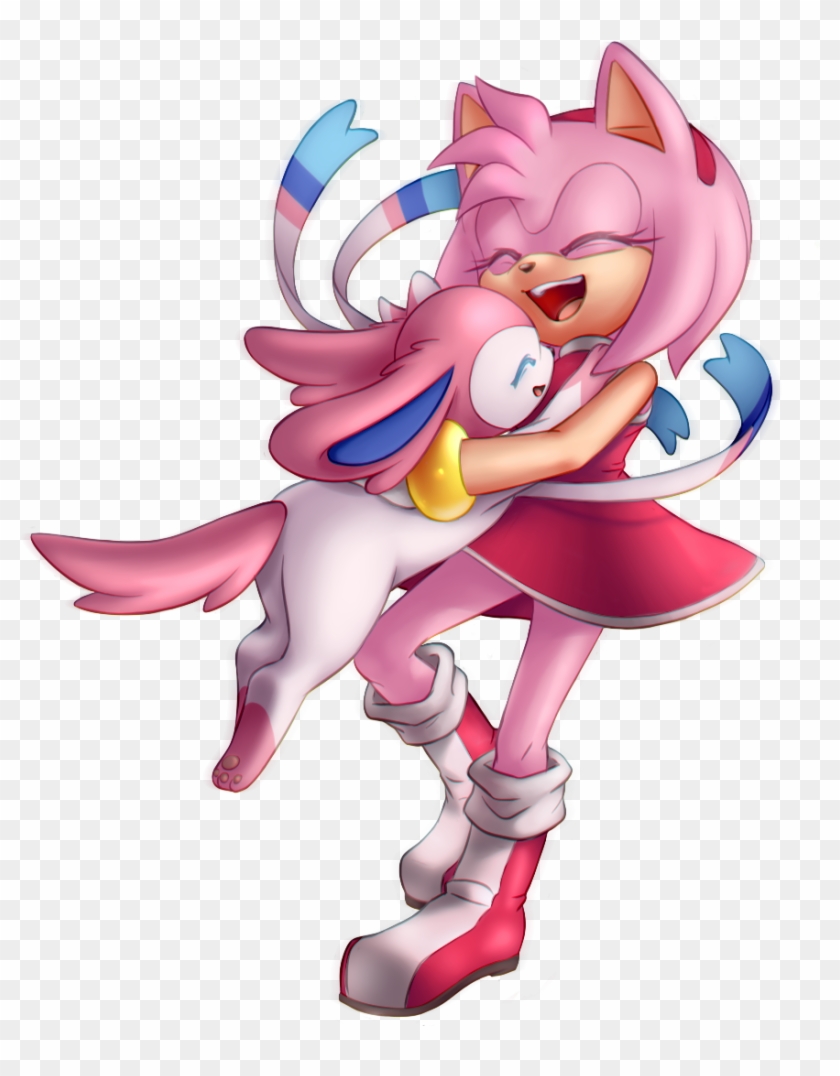 3 By Ilightningstari 3 By Ilightningstari - Amy Rose And Sylveon #988847