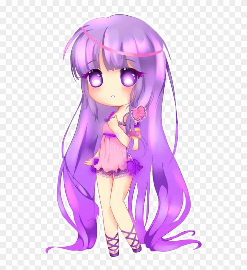 30 Super Cute Chibi And Anime Art Anime Chibi Girl With Purple Hair Free Transparent Png Clipart Images Download - girl roblox anime hair