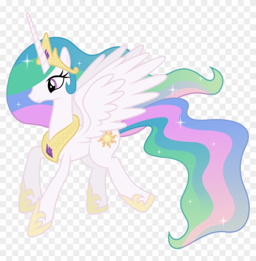 Princess Celestia Flying By 90sigma On Deviantart - Mlp Power Ponies Cadence #989469