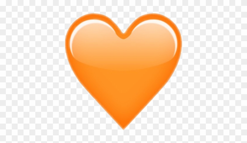Orange Heart Emoji オレンジ ハート 背景 透過 Free Transparent