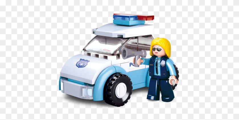 Sluban Police Woman With Police Car M38-b0600b - Sluban Car #991569