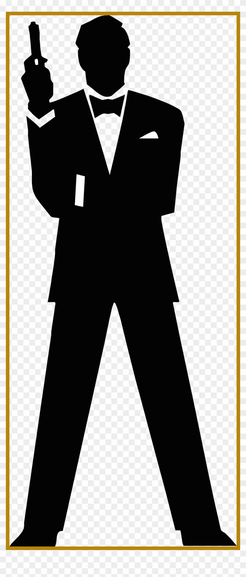 secret agent man clipart black