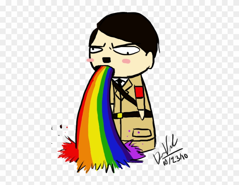 Hair Face Woman Facial Expression Nose Clip Art Smile - Hitler Throwing Up Rainbows #175076