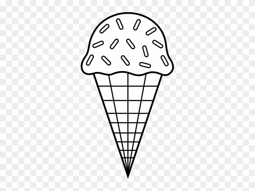 Ice Cream Cone Outline To Color In - Ice Cream Coloring Pages - Full ...