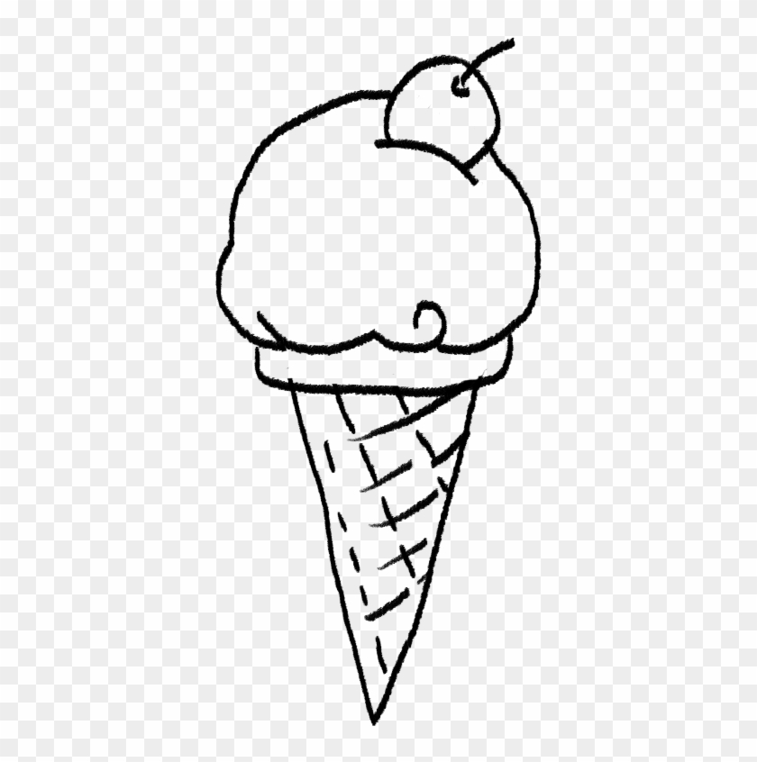 Icecream Cone Drawing At Getdrawings Sketch Of Ice Cream Free Transparent Png Clipart Images Download