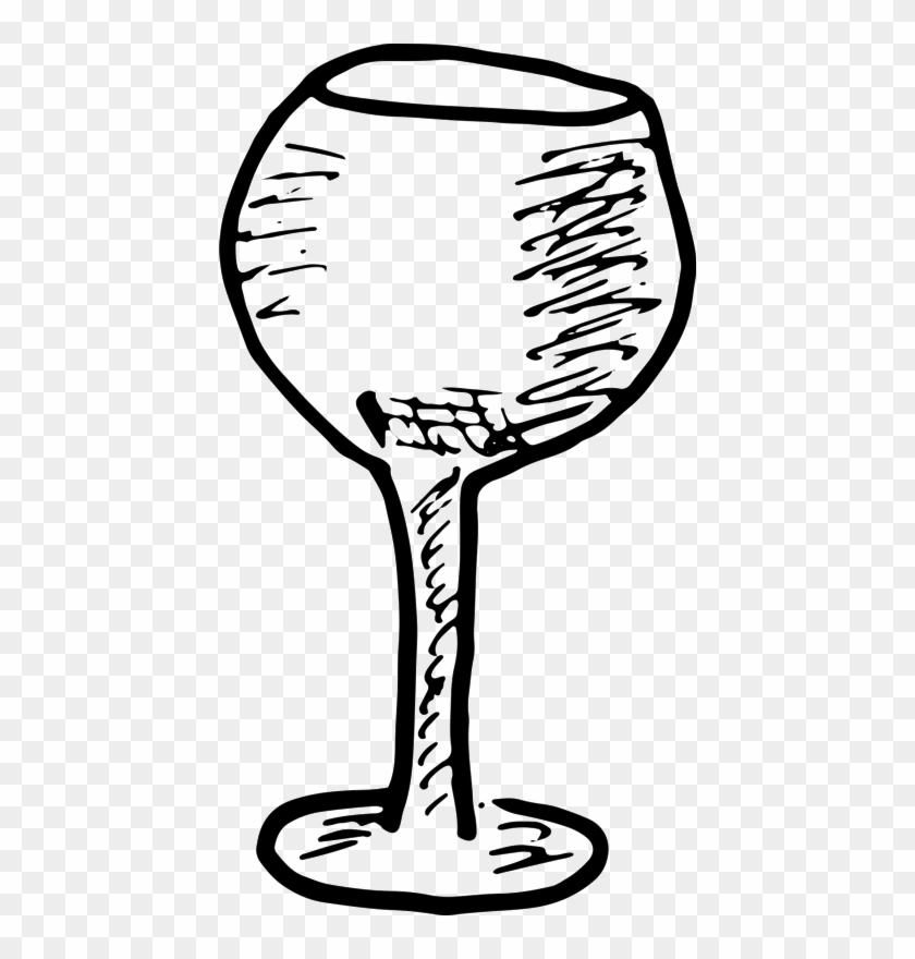 Wine Glass Rubber Stamp - Glass #996488