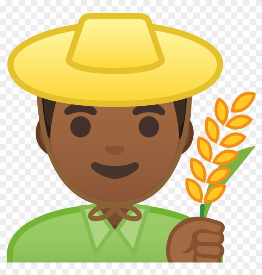 Man Farmer Medium Dark Skin Tone Icon - Farmer Icon #998306