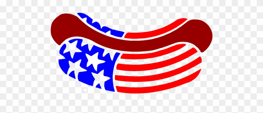 Clip Arts Related To - Red White And Blue Hot Dog #998408