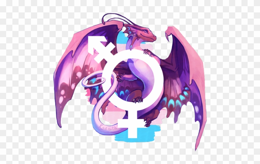 Trans Feminine - Transgender Pride Dragon #999413