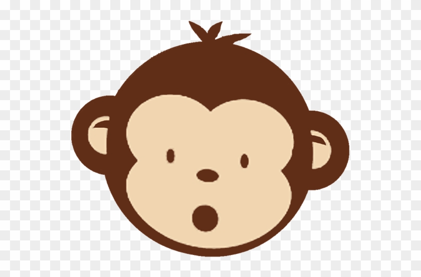 Monkey Face Clip Art Black And White - Monkey Baby Face Cartoon - Free
