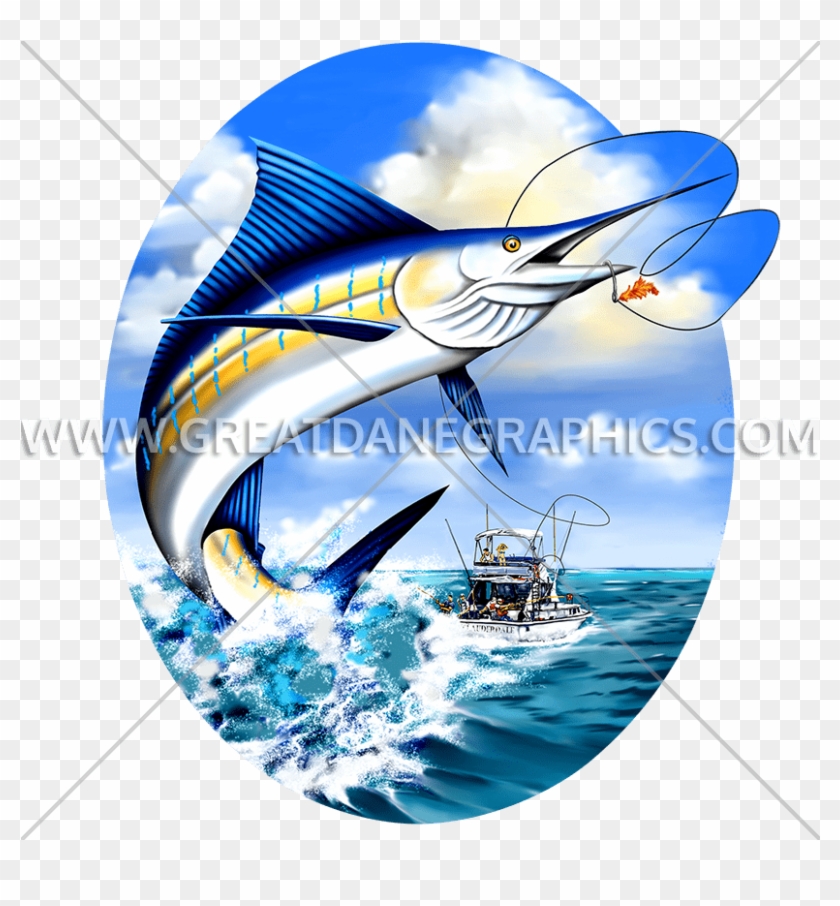 Jumping Marlin Fishing Cutout Vinyl Sticker Laptop #1002467