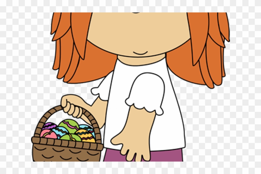 Basket Clipart Girl - Clip Art #1003685