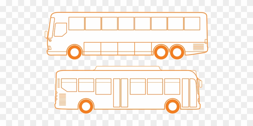 Bus Coach Transit Transportation Travel Bu - Bus Outline Vector #1004346