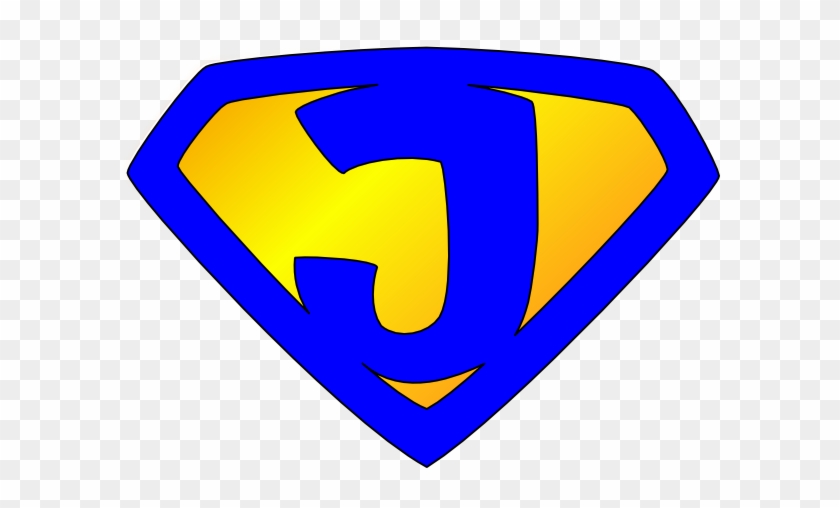 Jesus Superhero Logo Blue/yellow Clip Art At Clker - Jesus Superheroe Png #1004858