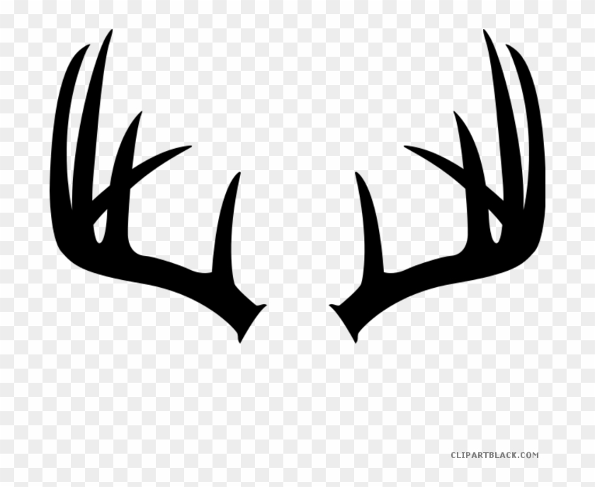 Deer Antlers Animal Free Black White Clipart Images - Deer Antlers With Bow #1006021