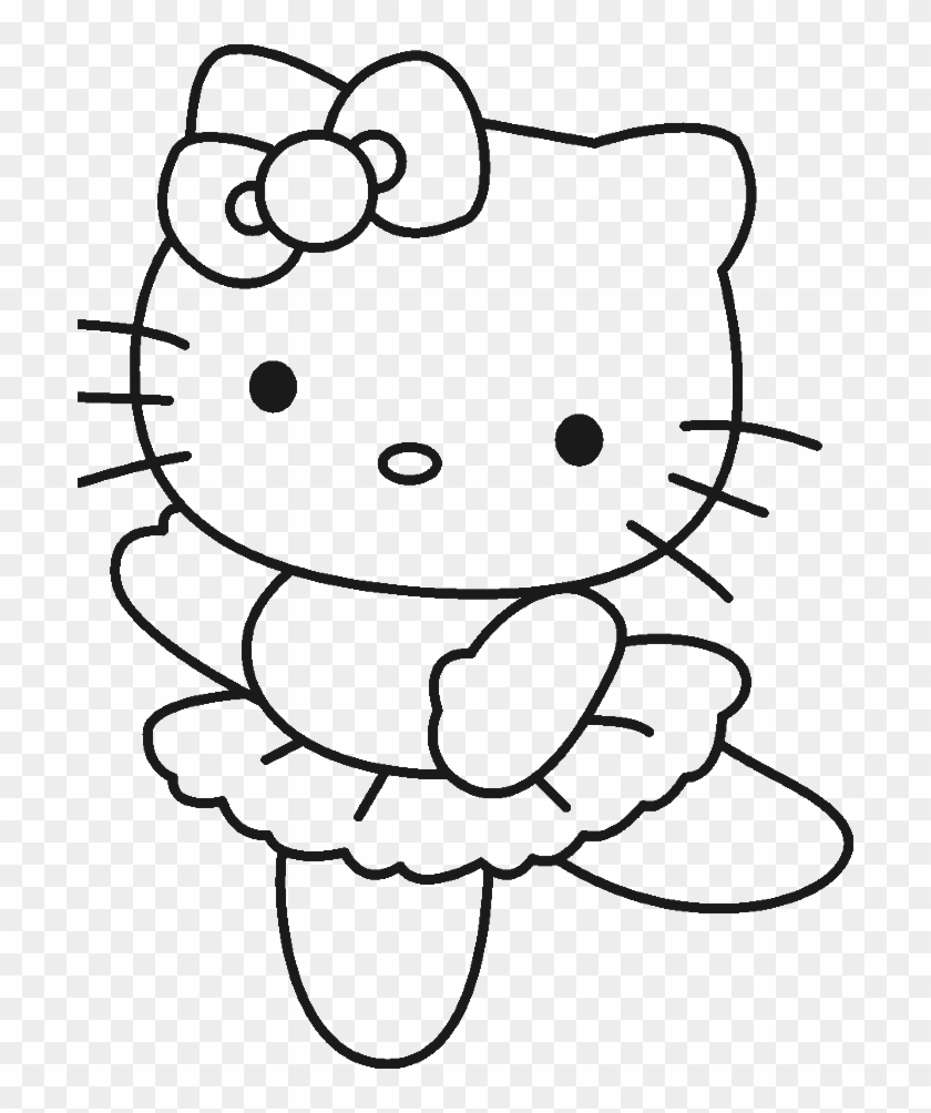 hello kitty dancing coloring pages
