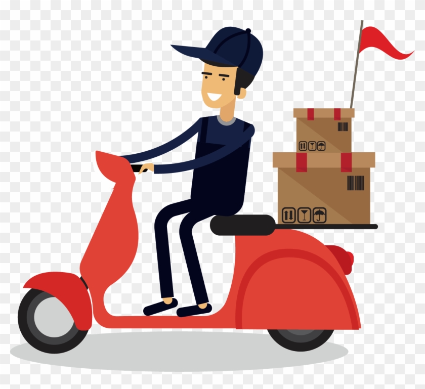 Courier Delivery Sf Express - Courier Cartoon Png #1008059