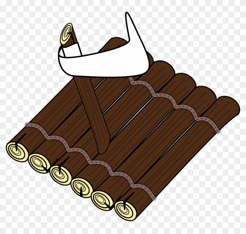 Log Raft Clip Art At Clker Com Vector Clip Art Online - Raft Clipart #1008199