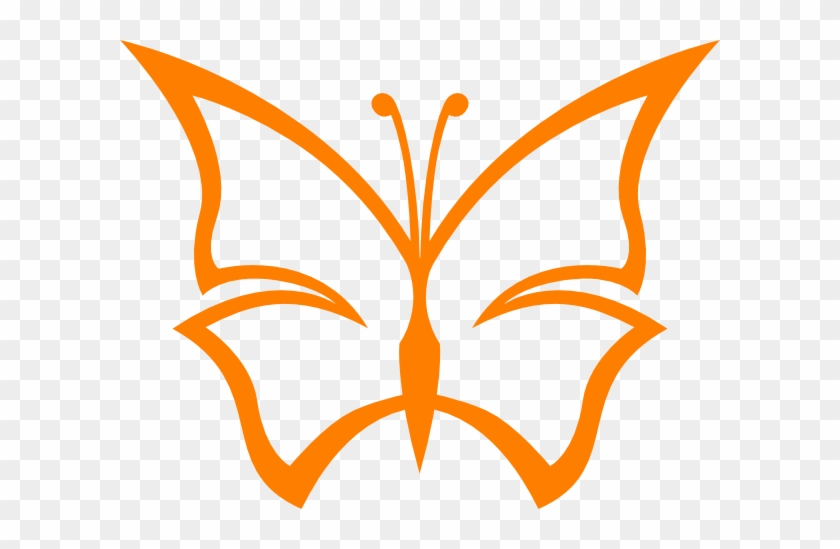 Orange Butterfly Clip Art At Clkercom Vector Online Butterfly Clipart Line Drawing Free Transparent Png Clipart Images Download