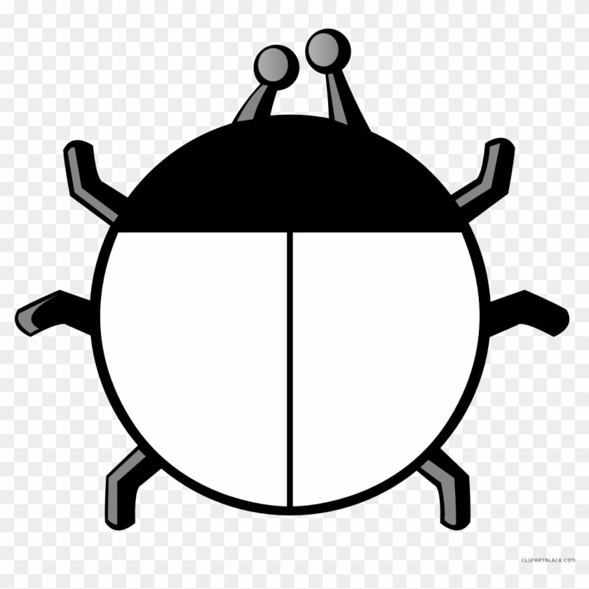 Ladybug Outline Animal Free Black White Clipart Images - Black And White Ladybird #1009532