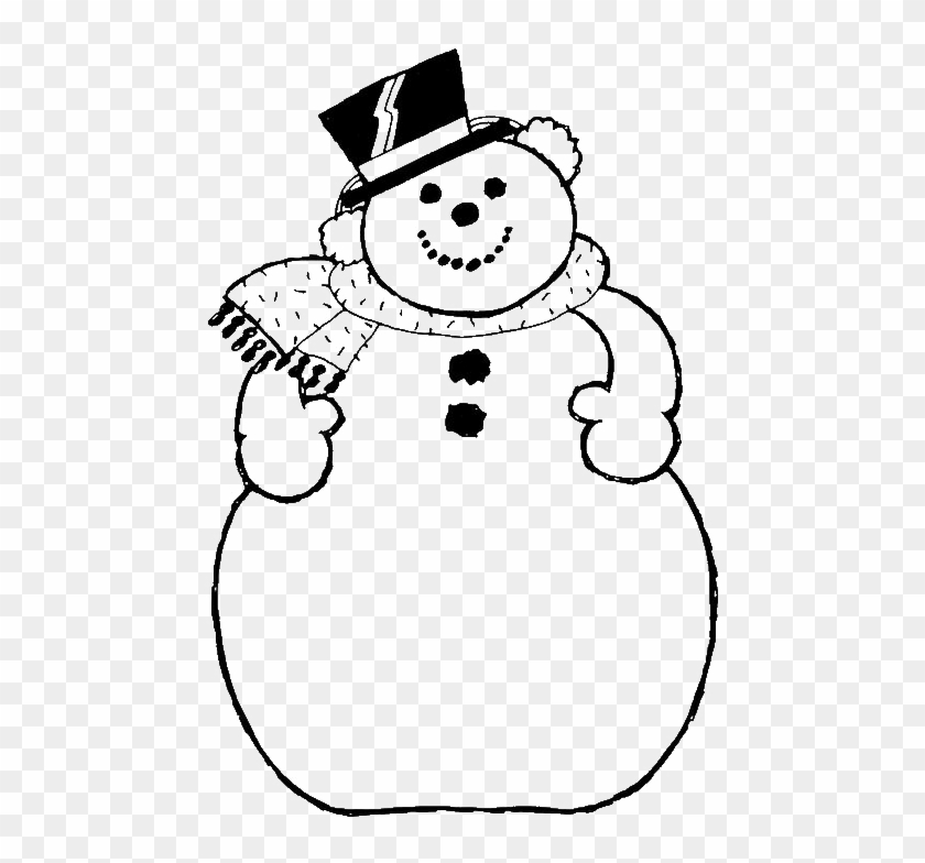 The Big Of Frosty Snowman Coloring For Kids - Snowman Black And White Clip Art #1010297