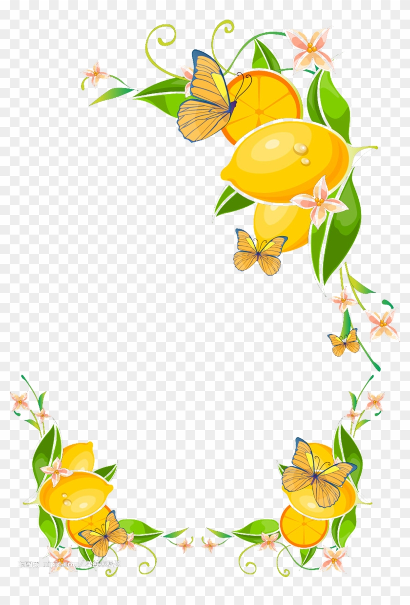 Juice Lemon Clip Art - Flower Wall Mural - Beautiful Butterfly #1011426