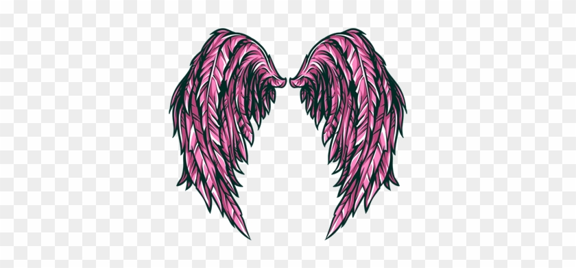 Dark Angel Clipart Pink Angel - Rainbow Angel Wings Png #1012040