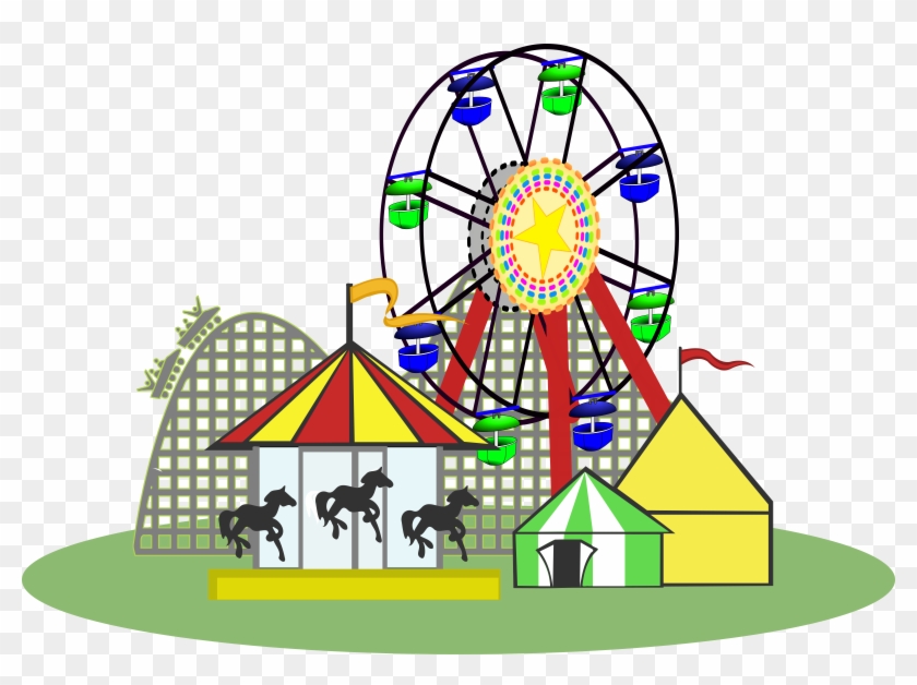 Carnival Clip Art - Amusement Park Clipart #1012200