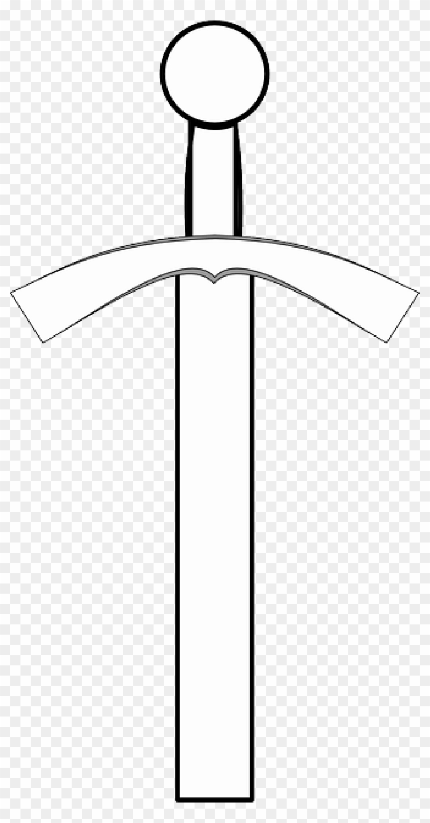 Outline, Symbol, Cross, Cartoon, Free, - Weapon #1013138