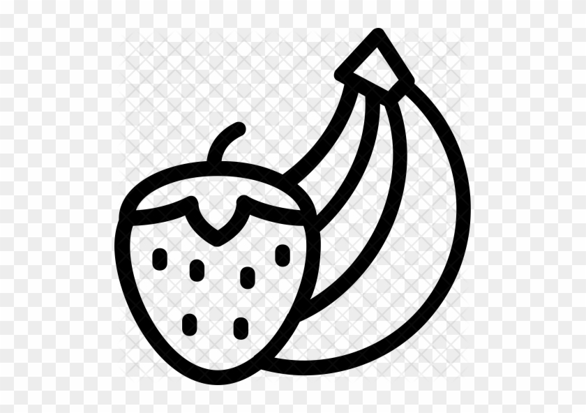 Fruits Icon - Icon Png Fruits Black And White #1014744