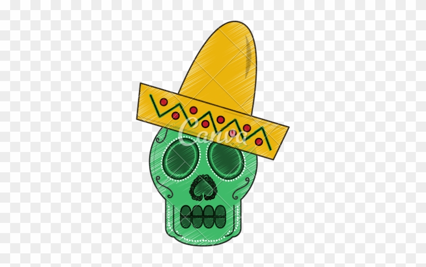 Day Of The Dead Clipart Mexican Celebration - Skull #1014815