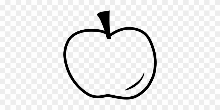 Apple Fruit Food Apple Apple Apple Apple A - Apple Outline Clipart #1015420