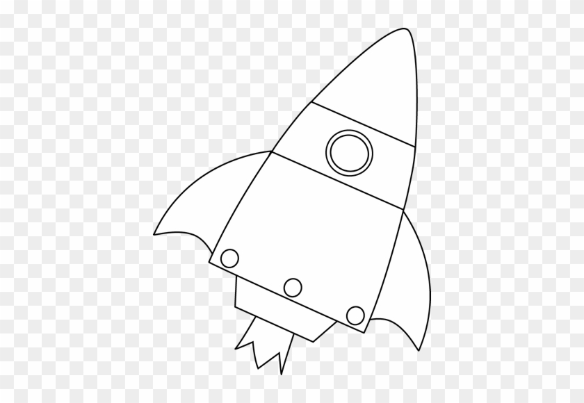 Black And White Rocket Blasting Off - Chalk Astronaut Clipart Black And White #1016172