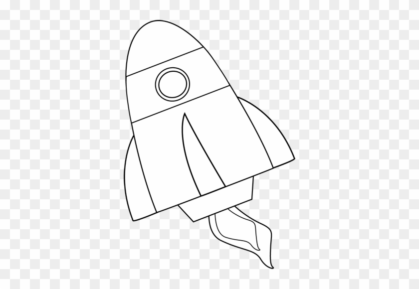 Black And White Rocket - Black And White Rocket Clipart #1016191