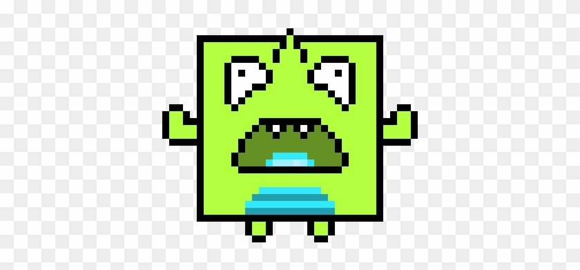 Geometry Dash Cube - Pixel Art #1016216