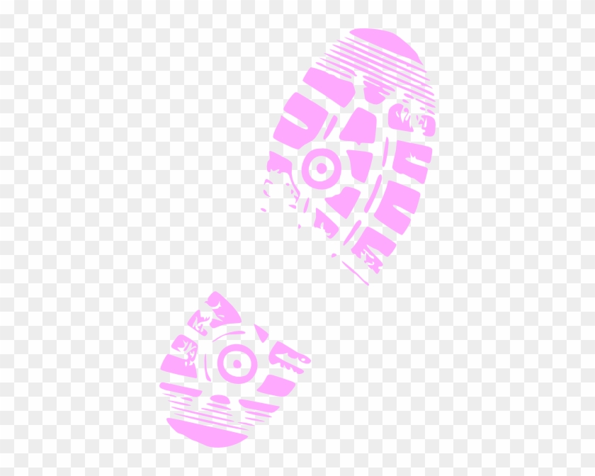 Pink Clip Art At Clker - Shoe Print Clip Art #1016856