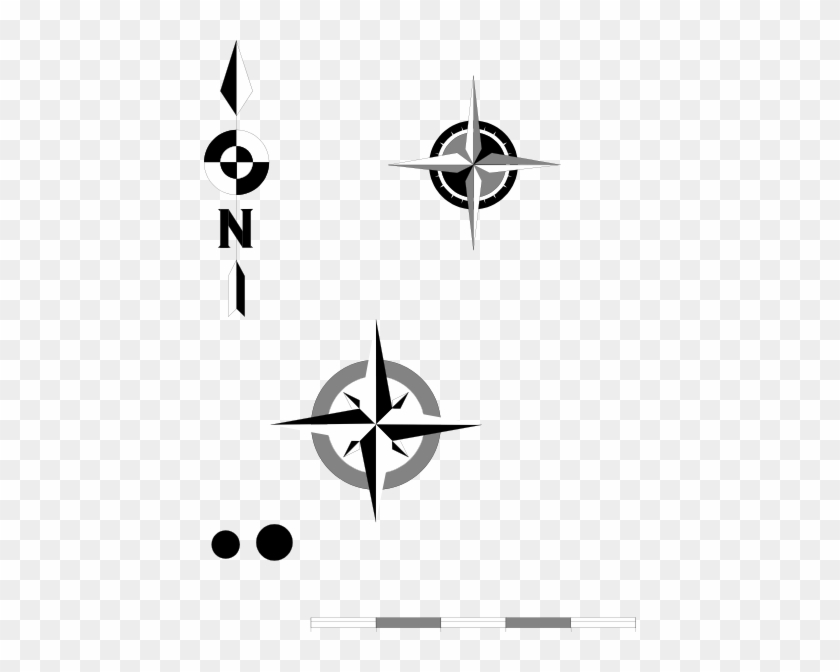 Free Vector Compass Clip Art - North Arrow Clip Art #1018954