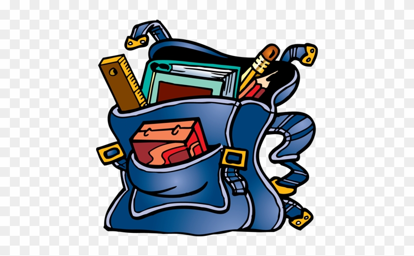 Back To School Clipart - Put Your Books In Your Bag - Free Transparent ...