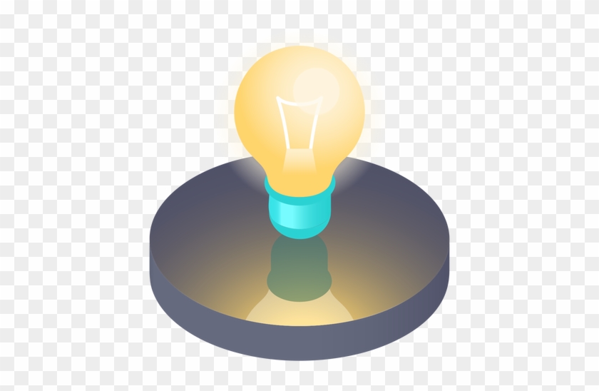 Isometric Light Bulb Icon Transparent Png - Bombilla #1022149