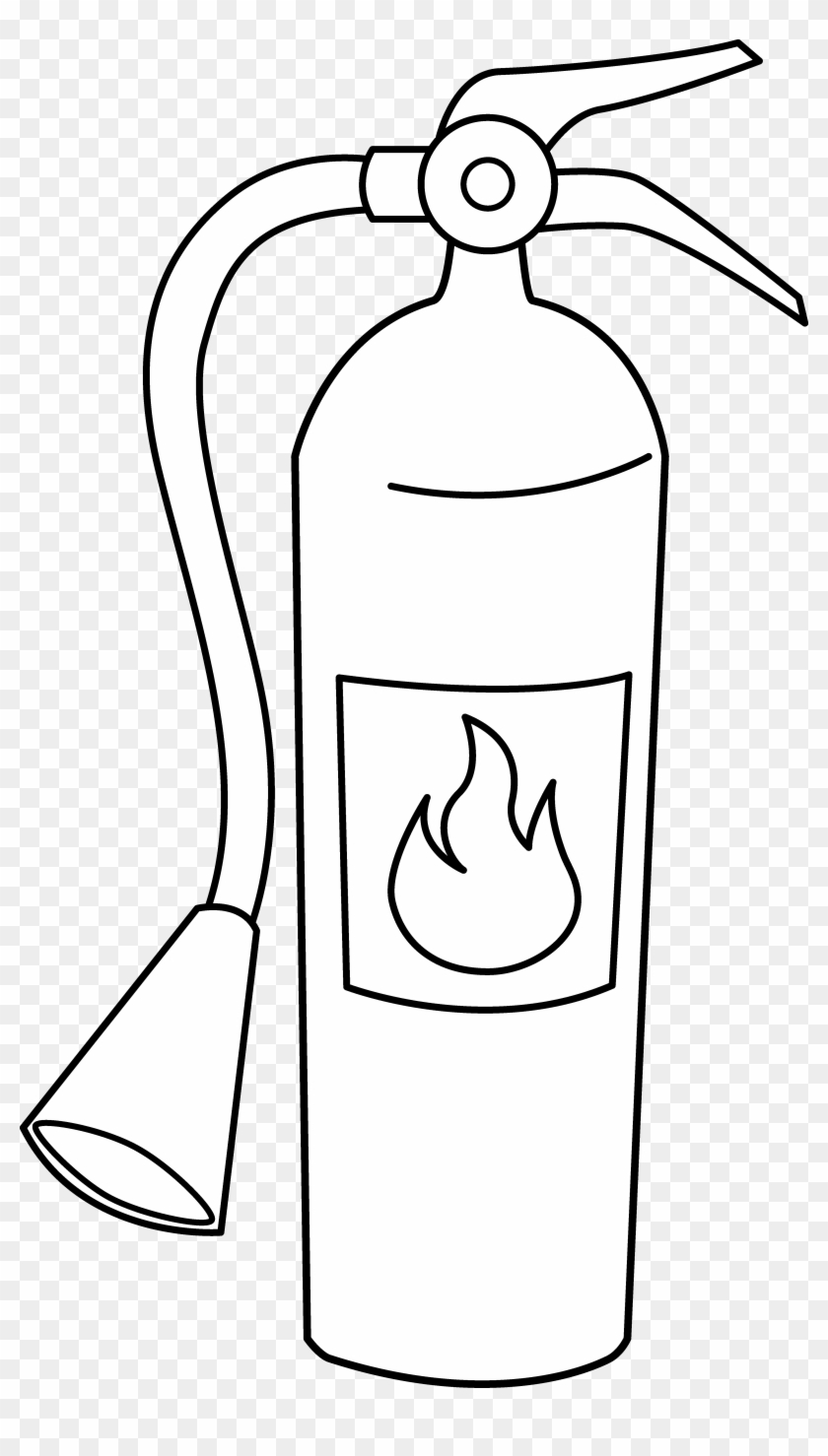 Fire Clipart Black And White Draw A Fire Extinguisher Free