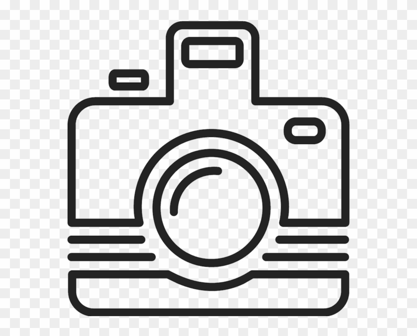 Pop Up Flash Camera Rubber Stamp - Camera Outline #1023358